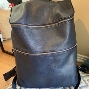 Longchamp Blue Leather Backpack - Mint Condition
